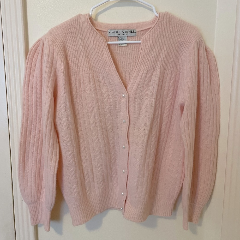 90s Vintage pink cardigan